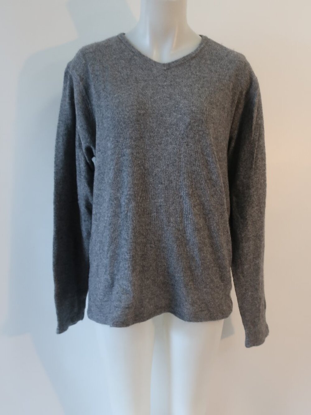 Mens Velvet Gray (Item- 92) Wool Cashmere Blend Layered Sweater XL